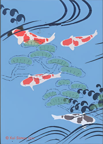 Koi Sisters - Blue Koi - A3 print