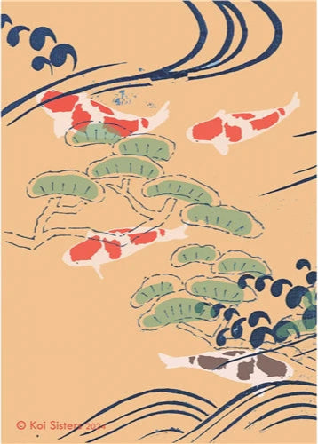 Koi Sisters - Orange Koi - A3 print