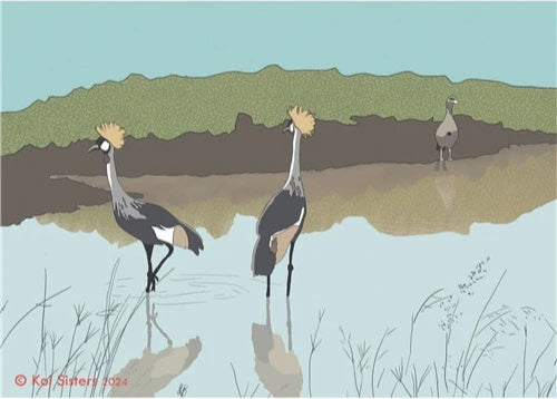 Koi Sisters - Cranes - A1 print