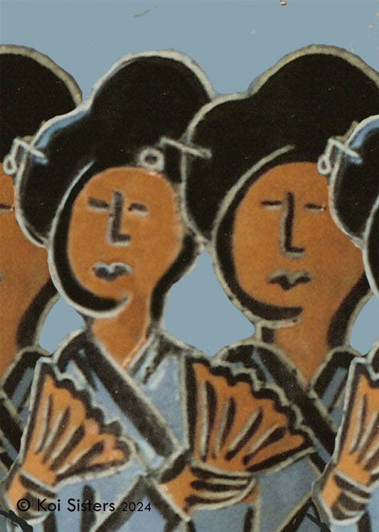 Koi Sisters - Geishas - Close Up - A3 print
