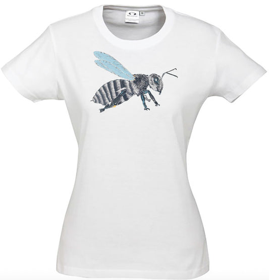 Bee Womens T Shirt - White