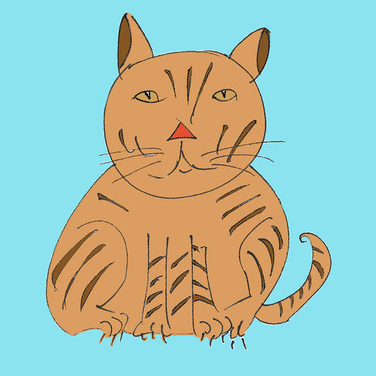 Koi Sisters Card - Brindle Cat