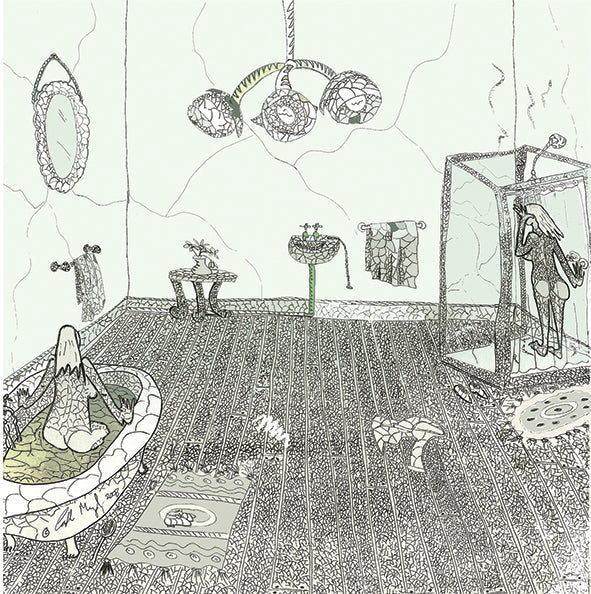 Koi Sisters Card - Girls In The Bathroom