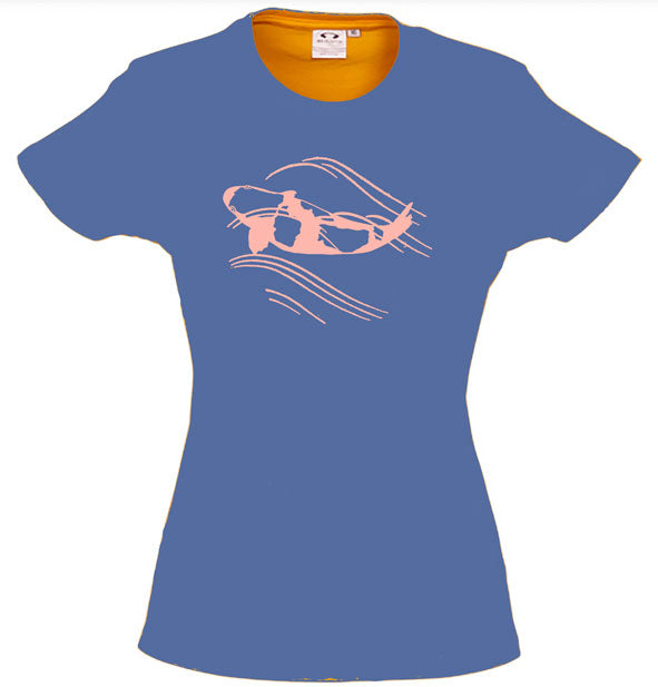 Pink Koi Womens T Shirt - Denim